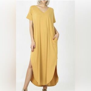 Zenana Outfitters Mustard Maxi Dress